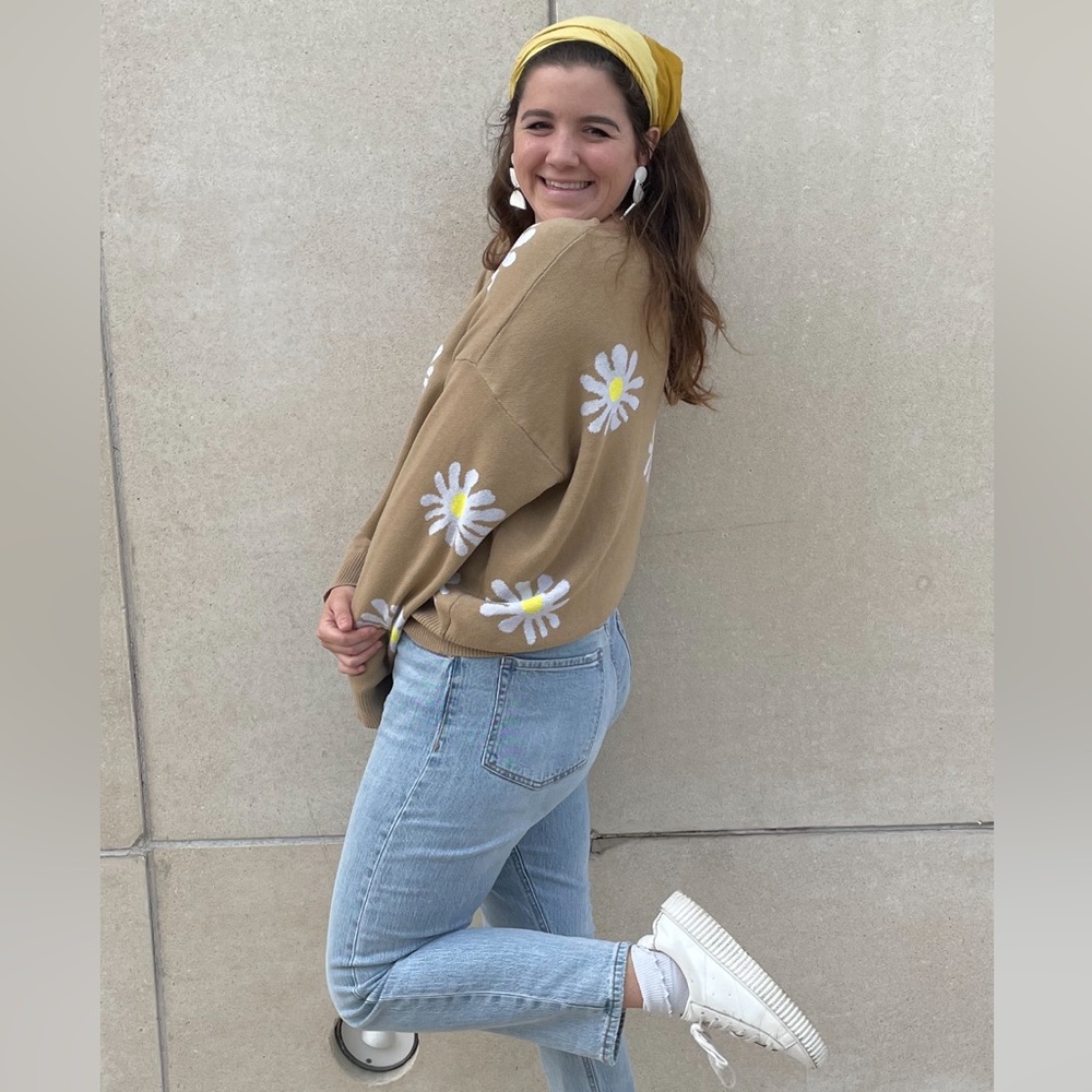 Retro flower cardigan